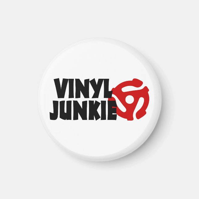 Imã Vinyl Junkie (Frente)
