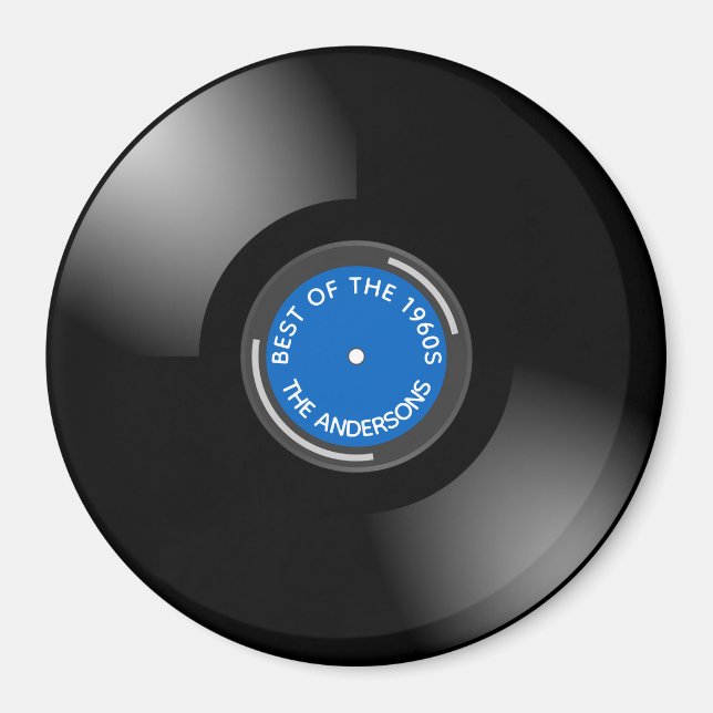 Imã Vinyl Record Album Design Magnet (Frente)