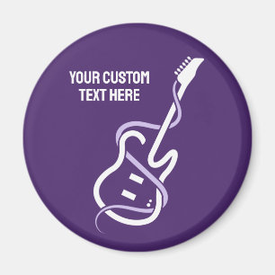 Imã Violão Estilizado de Texto Personalizado