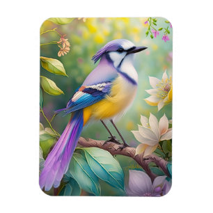 Ímã Violet Tufted Jay Fantasy Bird