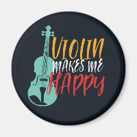 Violin Me Torna Feliz Vintage Música Violinista