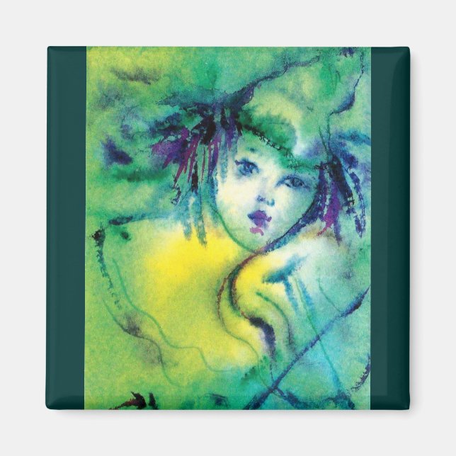 IMÃ VIOLINO BRANCO EM VERDE (Frente)