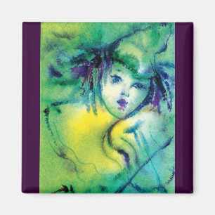 IMÃ VIOLINO BRANCO EM VERDE