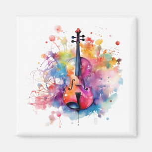 Imã Violino de aquarela