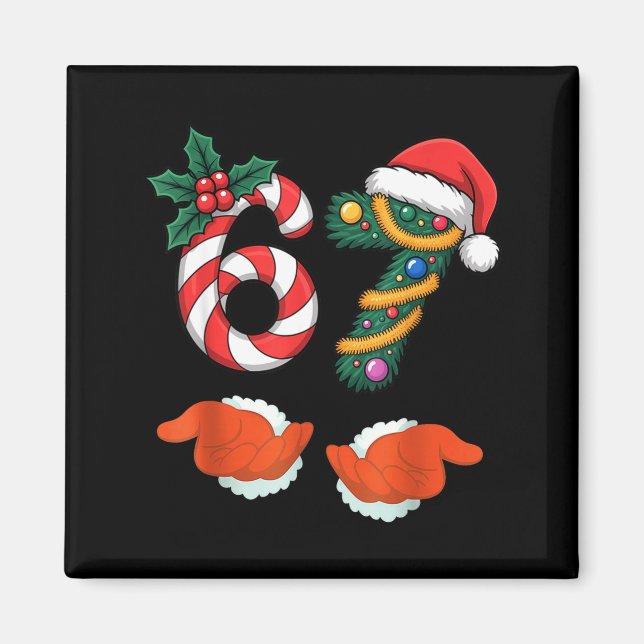 Imã Viral 67 Candy Canes Christmas Tree With Hand Holi (Frente)