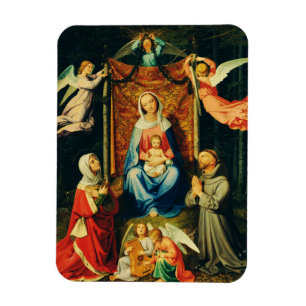 Ímã Virgem com Menino, Sta. Adelaide e S. Francisco