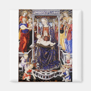 Imã Virgem e Criança com Anjo Fazer de Música