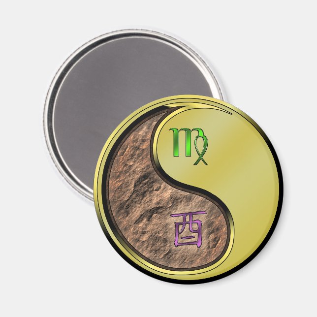 Imã Virgem & Galo de Metal (Front/Back)