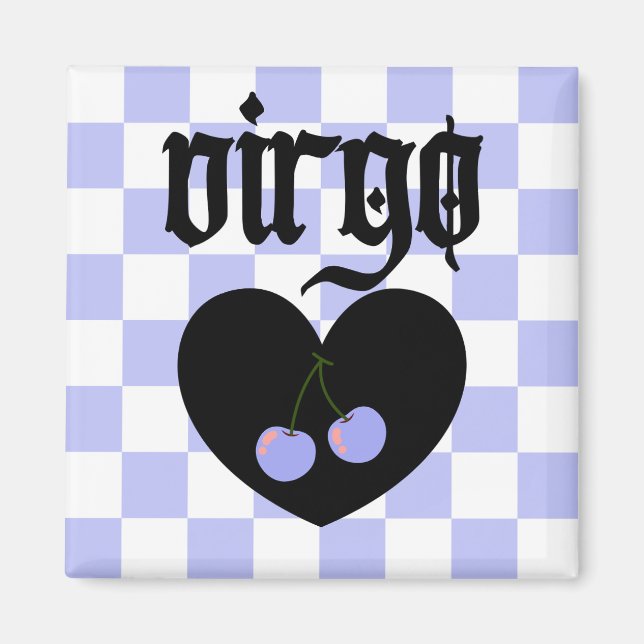 Imã Virgem Gothic - Design de cerejas controladas esté (Frente)