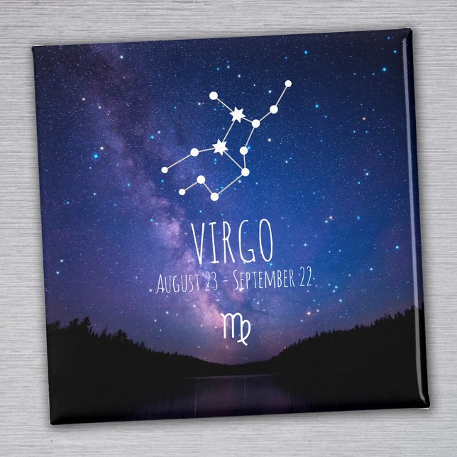 Imã Virgem | Magnet de constelação Zodiaca Personaliza (Criador carregado)
