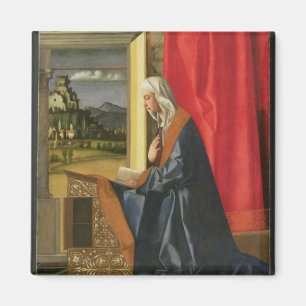 Imã Virgem Maria, do diptych do aviso (óleo sobre