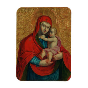Ímã Virgem Maria e Menino Jesus por Jan Rombauer