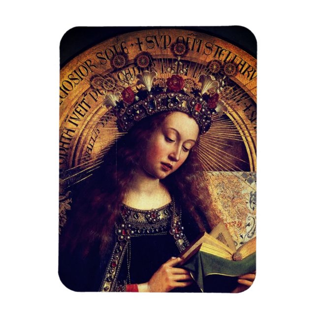 Ímã Virgem Maria - Gent Altarpart de Jan van Eyck (Vertical)