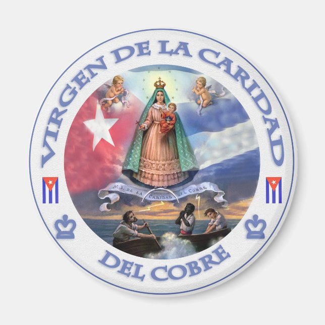 IMÃ VIRGEN DE LA CARIDAD DEL COBRE CUBAN PATRIOT SANTO (Frente)