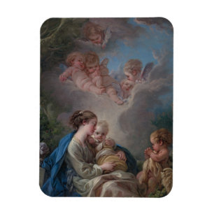 Ímã Virgin & criança com o St John o baptista