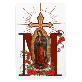 Ímã Virgin Guadalupe Católica Cruz Marian