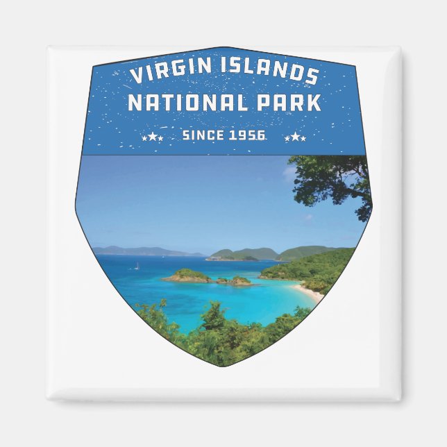 Imã Virgin Islands National Park Classic Vintage Retro (Frente)
