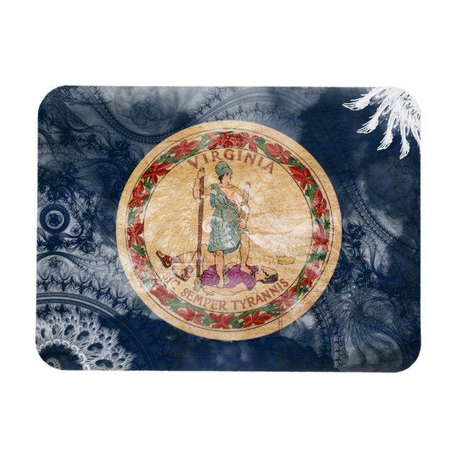 Ímã Virginia Flag (Horizontal)
