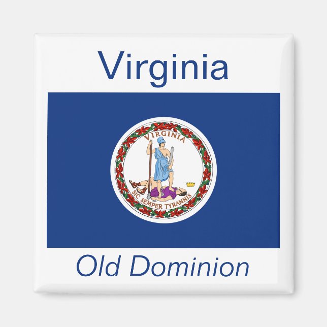 Imã Virginia Flag Magnet (Frente)