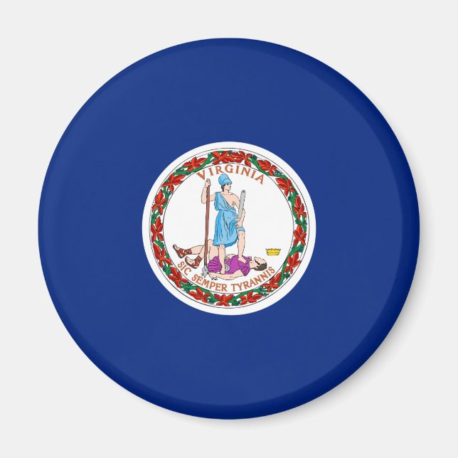 Imã Virginia State Flag Design (Frente)