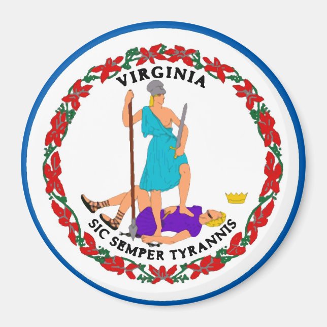 Imã Virginia State Flag Magnet (Frente)