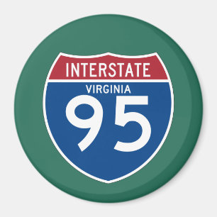 Imã Virginia VA I- 95 Interstate Highway Shield -