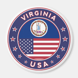 Imã Virginia, Virginia Sticker, capa de telefone, saco