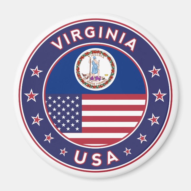 Imã Virginia, Virginia Sticker, capa de telefone, saco (Frente)