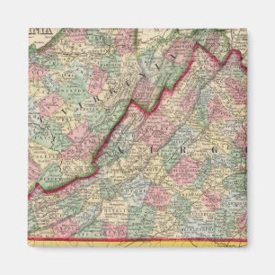 Imã Virginia, W Virginia Map de Mitchell