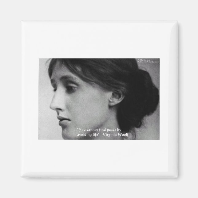 Imã Virginia Woolf "Encontrar Paz", dons de citação de (Frente)