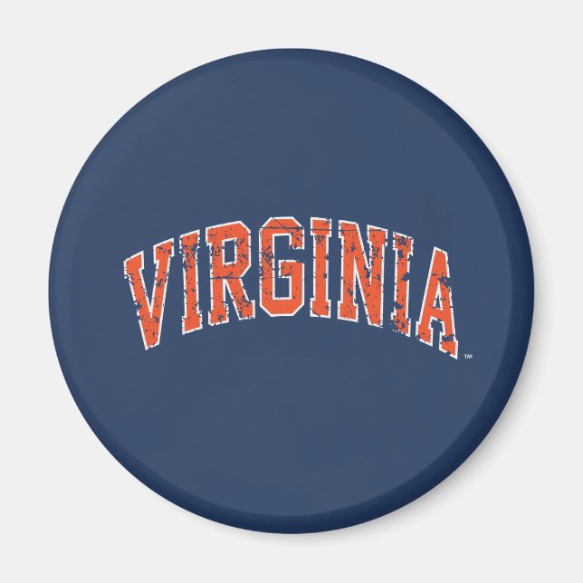 Imã Virginia Wordmark Distress (Frente)