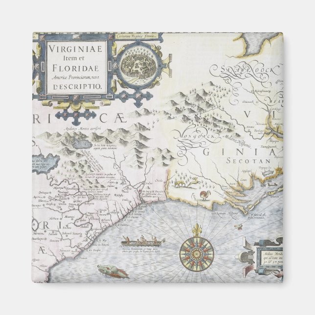 Imã Virginiae Item et Floridae Americae provinciarum 3 (Frente)
