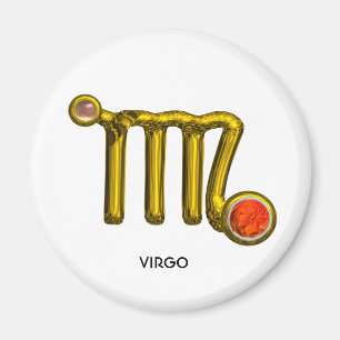 IMÃ VÍRGO/JÚRI DO AGATO DE LARANJA DOURADO ZODIAC SI