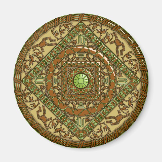 Imã Virgo Mandala Magnet (Frente)