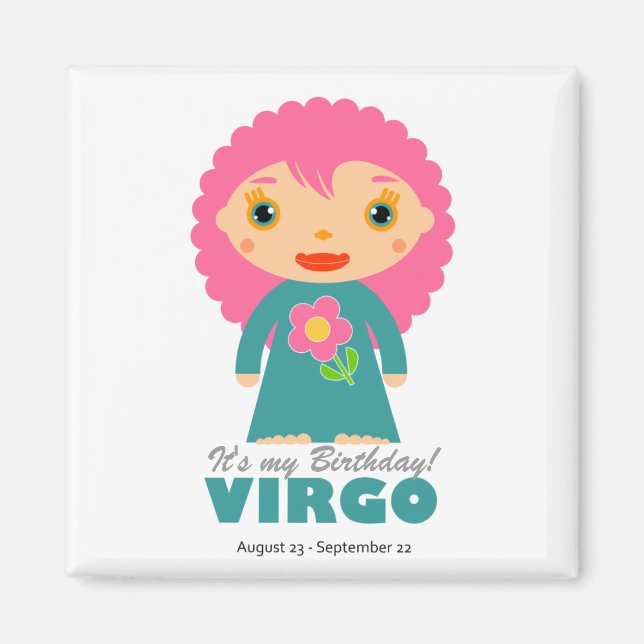 Imã Virgo Zodiac para Crianças (Frente)