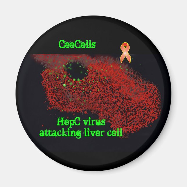 Imã Vírus HepC atacando células do fígado (Frente)