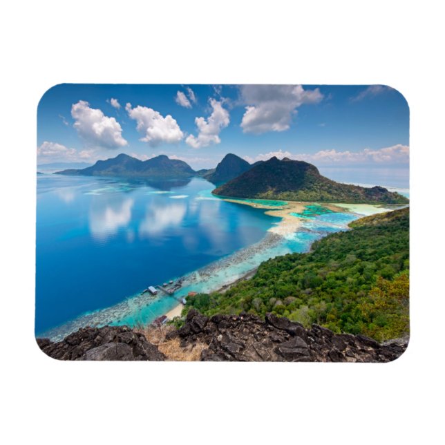 Ímã Visão Bela | Topo da Ilha de Bohey Dulang (Horizontal)