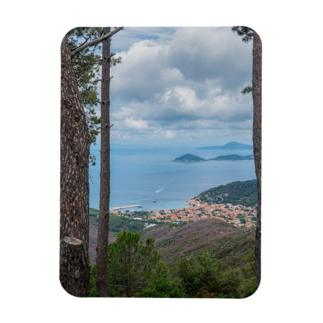 Ímã Visão cênnica em torno da área de Marciana, Elba (Vertical)