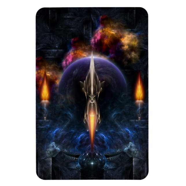 Ímã Visão Da Arte Fractal De Voo, Magneta Flexível (Vertical)