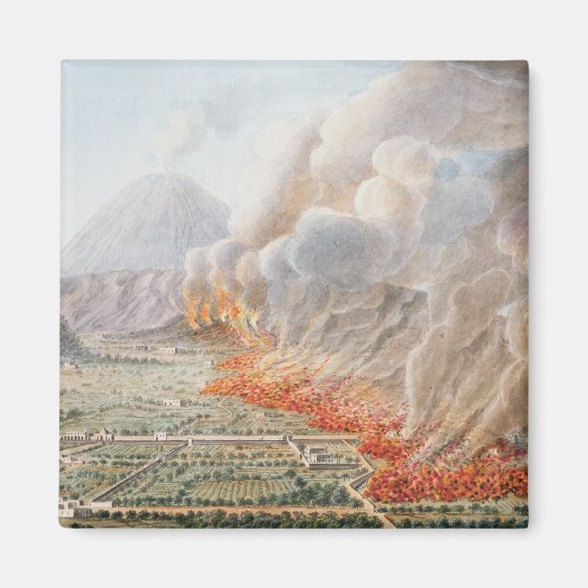 Imã Visão da erupção do Monte Vesúvio, que começou em (Frente)