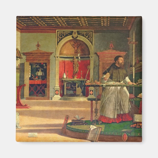 Imã Visão da Rua. Augustine, 1502-08 (óleo na canvas)  (Frente)