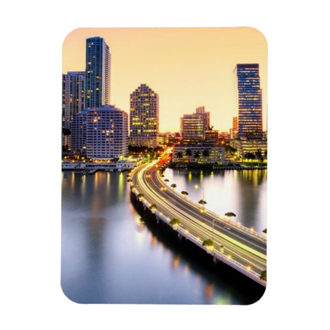 Ímã Visão de Mandarim em Miami Oriental com reflexão (Vertical)