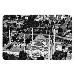 Ímã Visão geral da mesquita azul Vintage Turquia Istam