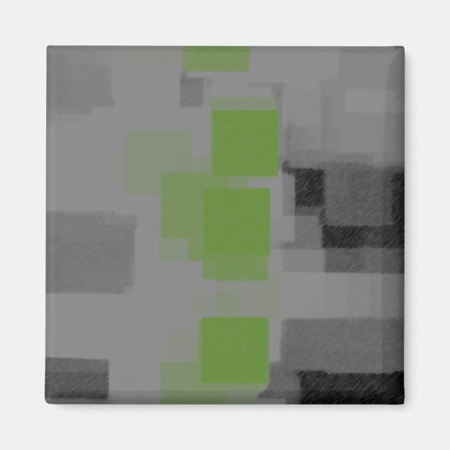Imã "Visão Noturna" Abstrato geométrica (Frente)