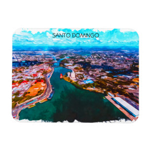 Ímã Visão Panorama da República Dominicana de Santo Do