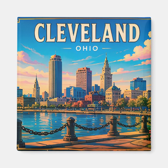 Imã 🌆 Visita ao centro de Cleveland Ohio (Frente)