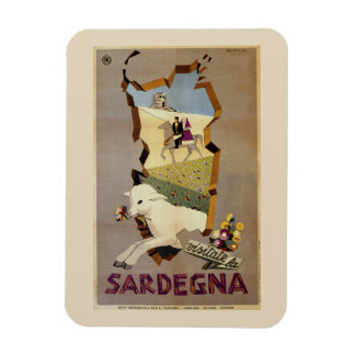 Ímã Visite a Sardenha vintage viagem italiano