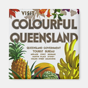Imã Visite a Terra de Queensland Colorida