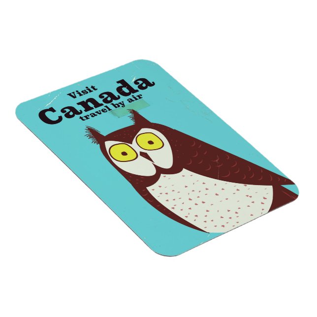 Ímã Visite o poster da Coruja do Canadá (Lado Direito)