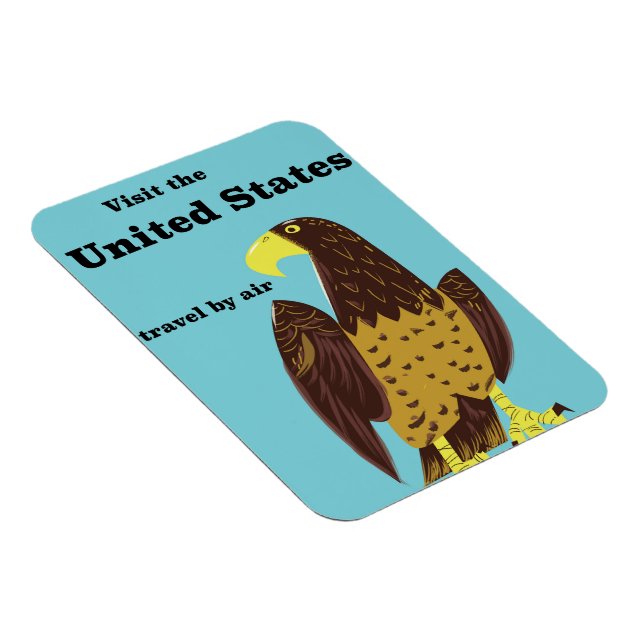 Ímã Visite o Poster de viagens dos Estados Unidos (Lado Direito)